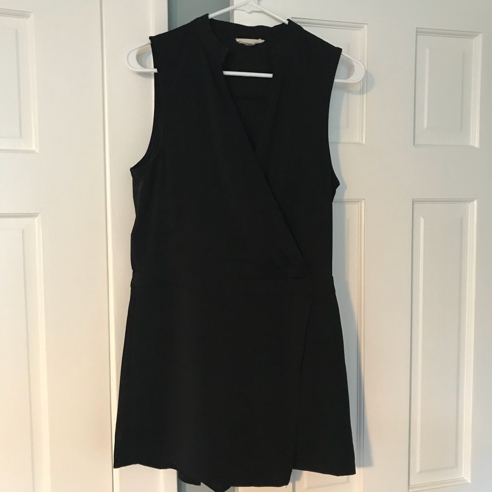 Romper with faux skirt in front